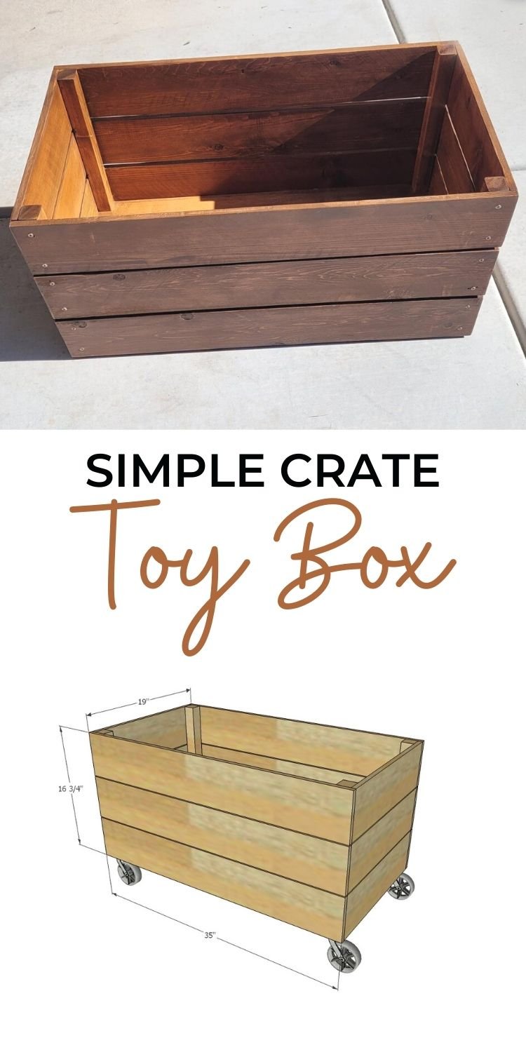 Wooden crate on sale toy box